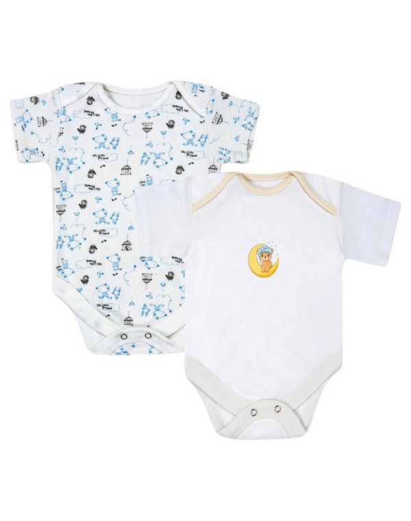 Kardelen Bebe 2'li Kısa Kol Body Erkek 0-3 Ay