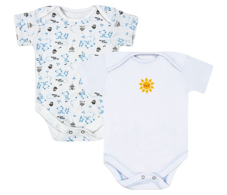 Kardelen Bebe 2'li Kısa Kol Body Erkek 6-9 Ay