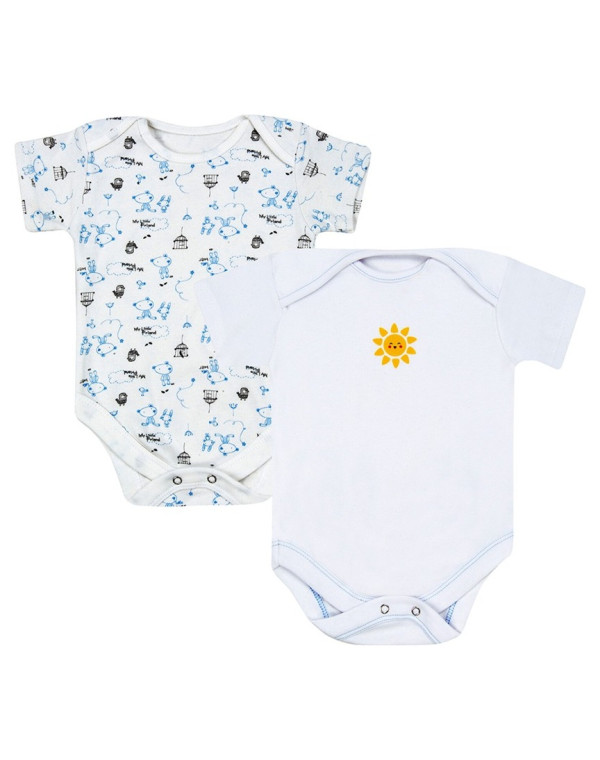 Kardelen Bebe 2'li Kısa Kol Body Erkek 6-9 Ay