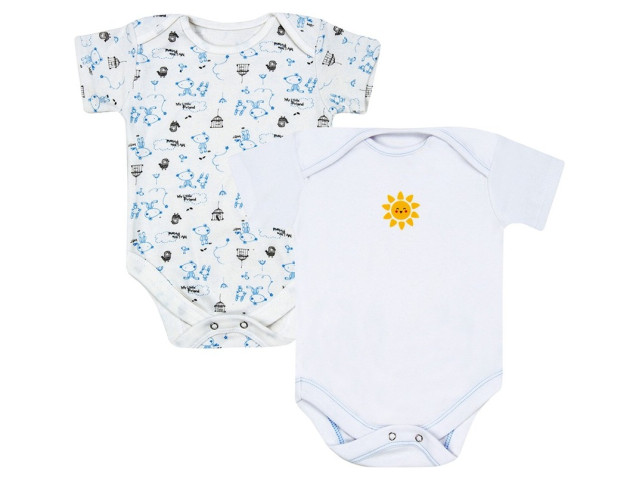 Kardelen Bebe 2'li Kısa Kol Body Erkek 6-9 Ay