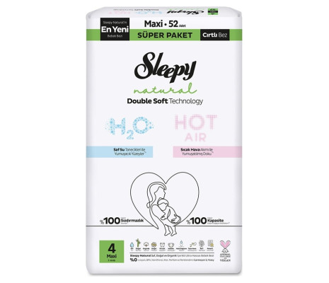 Sleepy Natural Double Soft 4 No 7-14 Kg 52'li