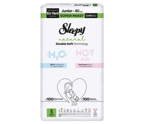 Sleepy Natural Double Soft 5 No 11-18 Kg 40'lı