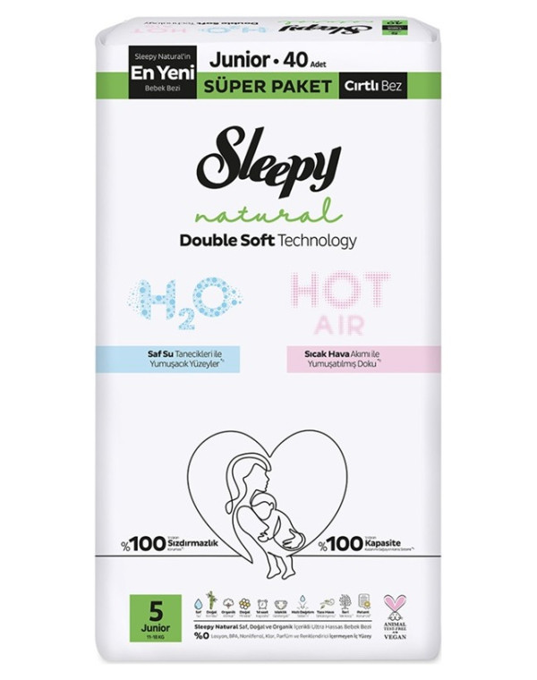Sleepy Natural Double Soft 5 No 11-18 Kg 40'lı