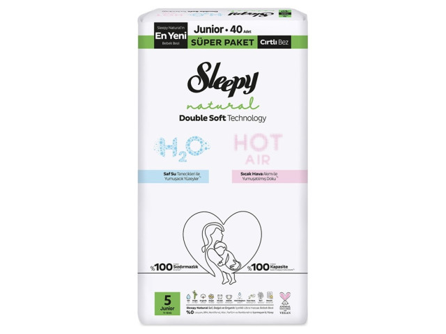 Sleepy Natural Double Soft 5 No 11-18 Kg 40'lı