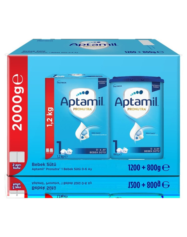 Aptamil Pronutra 1 Bebek Sütü 1.200+800 G