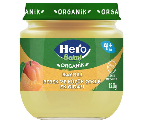 Hero Baby Organik Kayısılı Kavanoz Mama 120 G