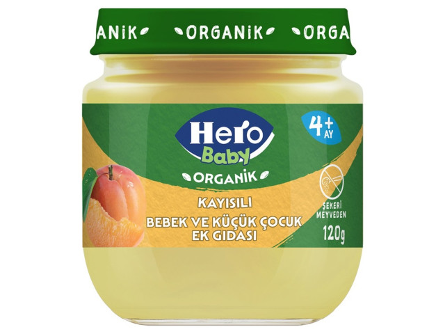 Hero Baby Organik Kayısılı Kavanoz Mama 120 G