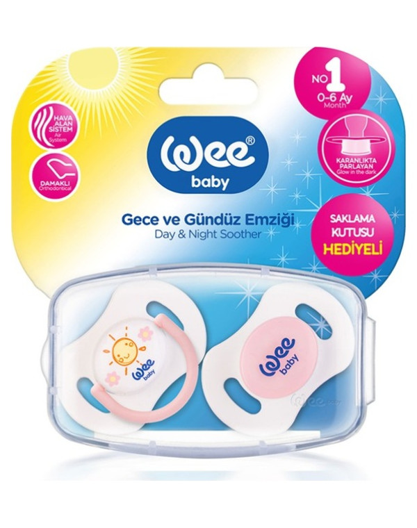 Wee Baby Gece Gündüz Emzik No:1 Pembe 2'li