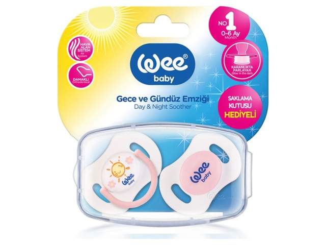 Wee Baby Gece Gündüz Emzik No:1 Pembe 2'li