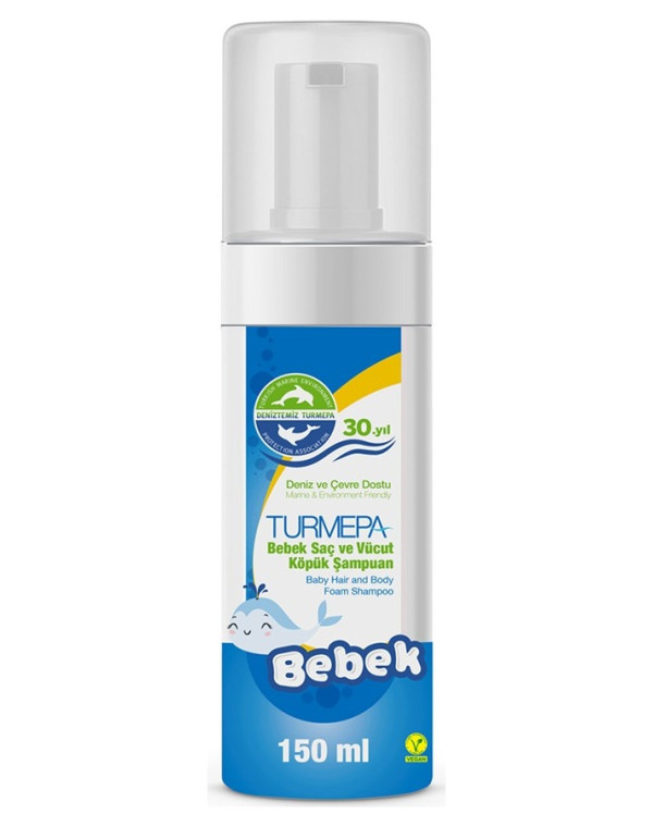 Turmepa Bebek Saç ve Vücut Köpük Şampuan 150 Ml