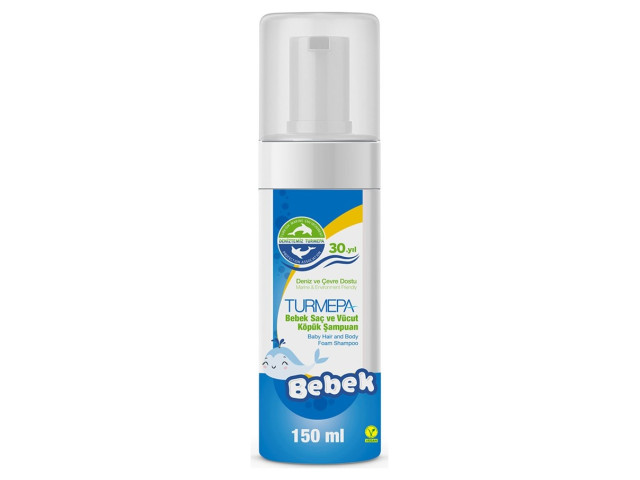 Turmepa Bebek Saç ve Vücut Köpük Şampuan 150 Ml