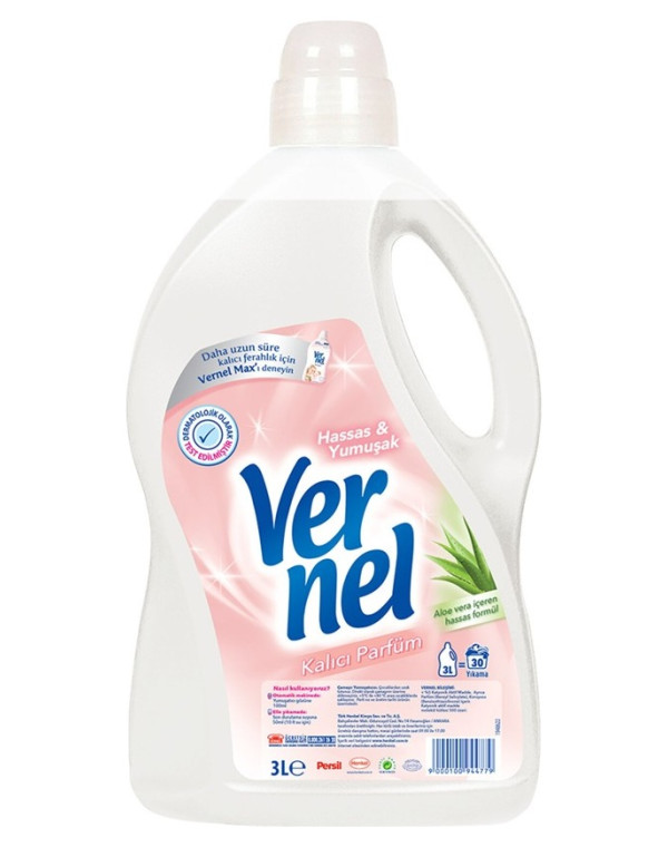 Vernel Çamaşır Yumuşatıcısı 3L (30 Yıkama) Hassas&Yumuşak